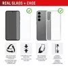 Displex apsauginis stiklas Samsung Galaxy S25 Ultra su dėklu ir EASY-ON® Eco montavimo rėmeliu, atsparus įbrėžimams