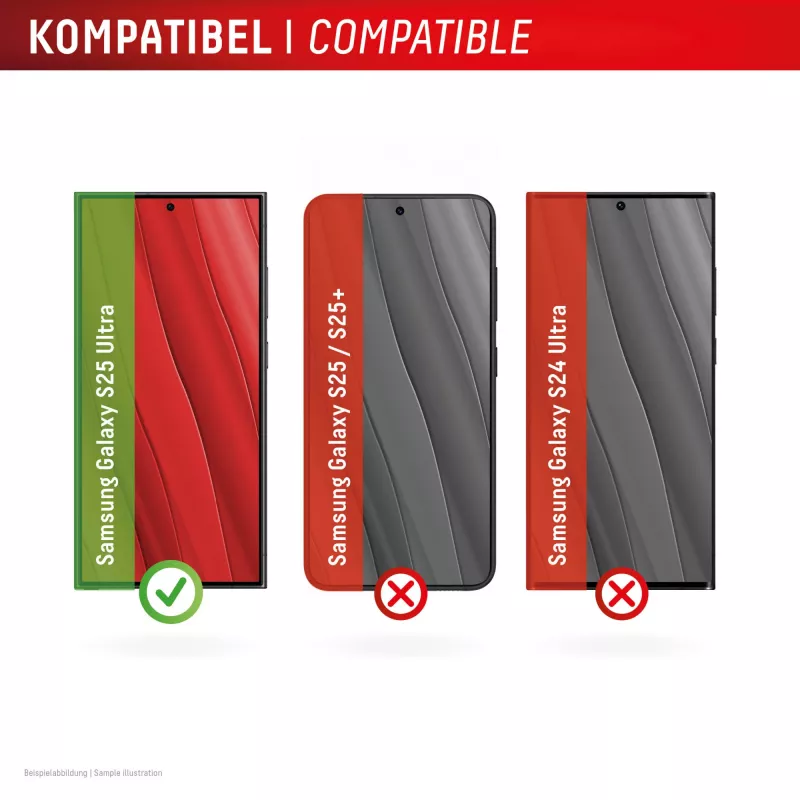Displex apsauginis stiklas Samsung Galaxy S25 Ultra su dėklu ir EASY-ON® Eco montavimo rėmeliu, atsparus įbrėžimams