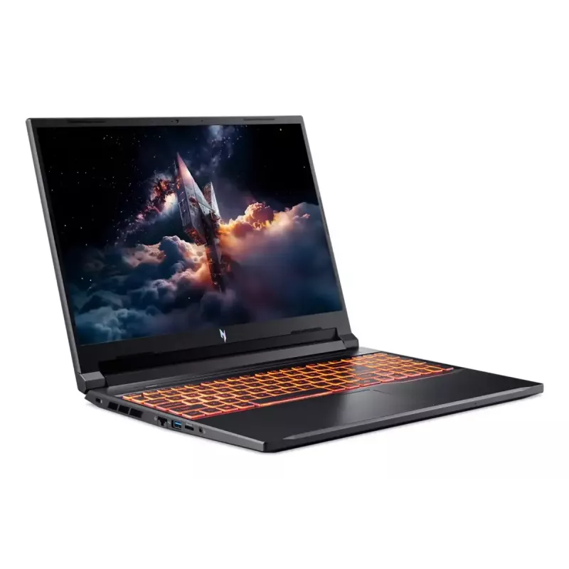 Nešiojamas kompiuteris Acer Nitro V 16 AI ANV16-42-R20S — 16 colių WQXGA, AMD Ryzen 7 260 3.8 GHz, 16 GB DDR5, 1 TB SSD, NVIDIA GeForce RTX 5070, Windows 11 Home, juodas