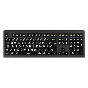 Logickeyboard LKB-LPWB-A2M-DE klaviatūra, laidas USB, QWERTZ išdėstymas, vokiška, juoda