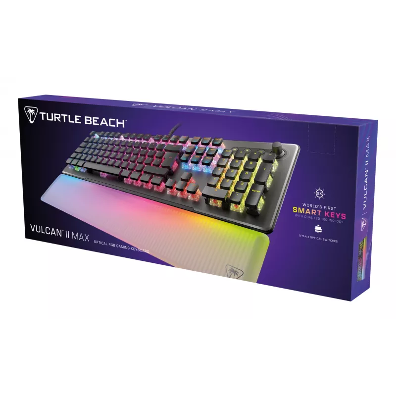 Turtle Beach Vulcan II Max klaviatūra Gaming USB QWERTZ Vokiška Juoda