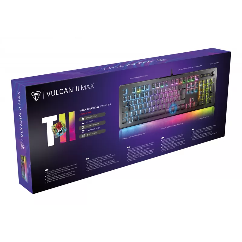 Turtle Beach Vulcan II Max klaviatūra Gaming USB QWERTZ Vokiška Juoda