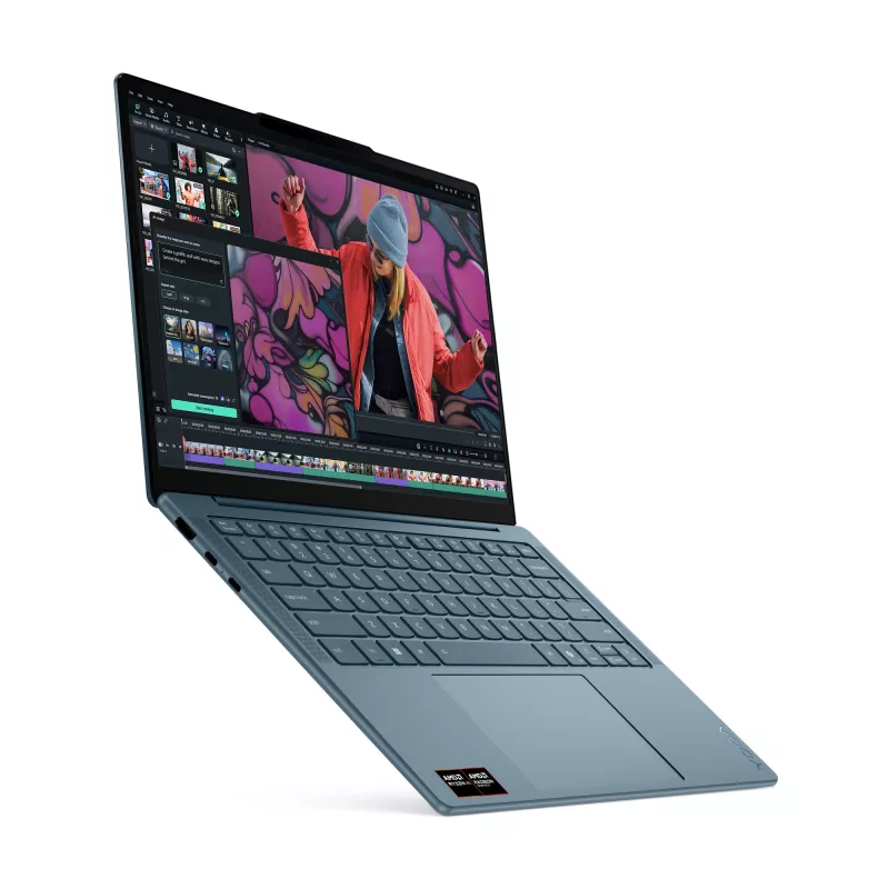 Nešiojamas kompiuteris Lenovo Yoga Slim 7 14AKP10 Copilot+ PC, AMD Ryzen™ AI 7 350, 35,6 cm (14 inch) 2.8K, 16 GB LPDDR5, 512 GB SSD, Wi-Fi 7, Windows 11 Home, Teal