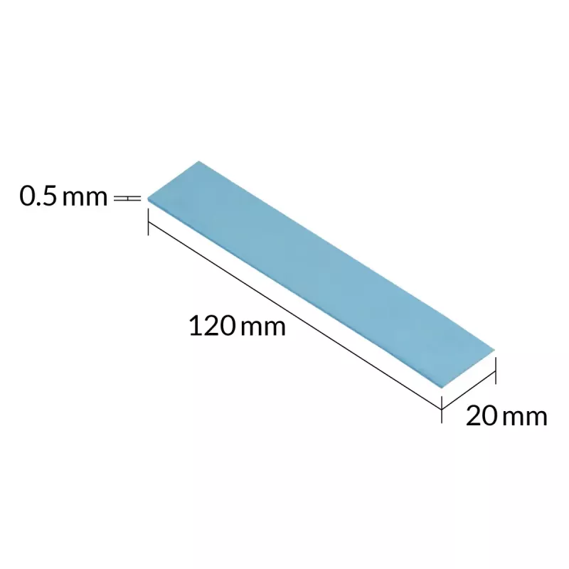 ARCTIC TP-3 Premium Performance terminė pagalvėlė 120 x 20 mm, 0,5 mm