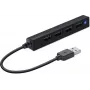 USB centras SPEEDLINK SNAPPY SLIM 4 prievadai USB 2.0 480 Mbit/s Juoda