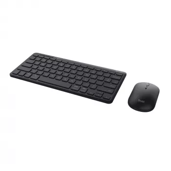 Trust Lyra belaidė klaviatūra su pele, RF Wireless + Bluetooth, QWERTZ, juoda
