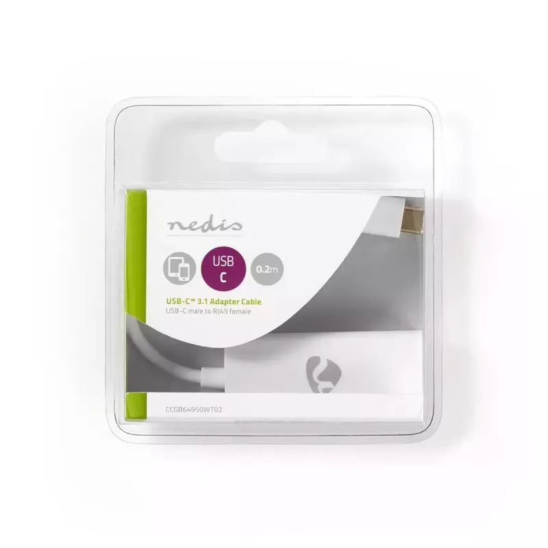 Nedis CCGB64950WT02 RJ-45 Cat8.1 0,2 m baltas tinklo kabelis