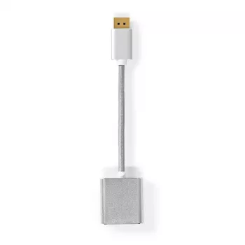Nedis CCTB37250AL02 vaizdo kabelio adapteris 0,2 m DisplayPort – DVI-D sidabrinis