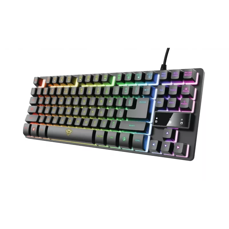 Trust GXT 794 klaviatūra su pele, žaidimų, USB, QWERTZ, vokiškas, juoda