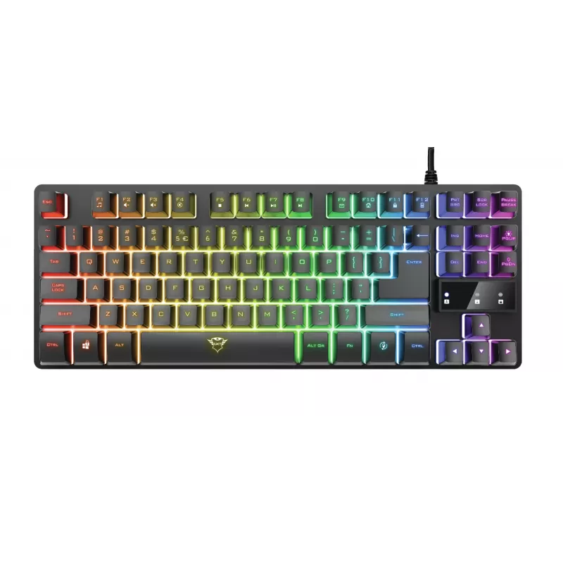 Trust GXT 794 klaviatūra su pele, žaidimų, USB, QWERTZ, vokiškas, juoda