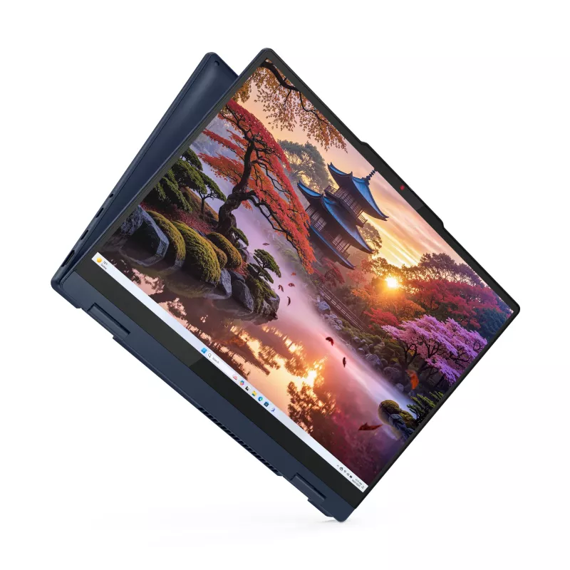 Lenovo IdeaPad 5 2-in-1 14AKP10 Copilot+ PC, AMD Ryzen™ AI 7 350, 14 colių WUXGA liečiamas ekranas, 16 GB LPDDR5x, 1 TB SSD, Wi-Fi 7, Windows 11 Home, Vokiška mėlyna