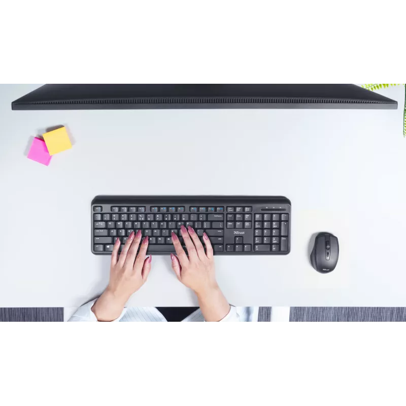 Trust TKM-350 belaidis klaviatūros ir pelės rinkinys, QWERTZ, RF, juodas