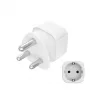 Hama 00223440 maitinimo adapteris su kištuku M tipas ir C tipas (Europlug)+F tipas baltas