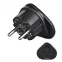 Hama 00223454 kištukinis adapteris E/F hibridinis universalus juodas