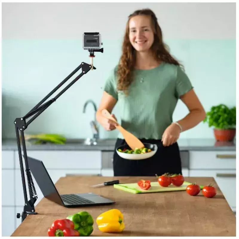 Hama 700 II Žiedo šviesa, mikrofonas, internetinė kamera, fotoaparatas, mobilusis telefonas / išmanusis telefonas, planšetė / UMPC Juoda