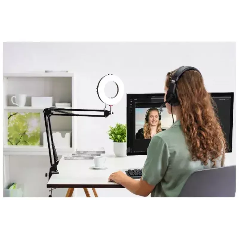 Hama 700 II Žiedo šviesa, mikrofonas, internetinė kamera, fotoaparatas, mobilusis telefonas / išmanusis telefonas, planšetė / UMPC Juoda