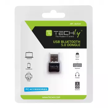 USB Bluetooth adapteris Techly IDATA USB-BLT5, Bluetooth 5.0, skirtas pelei ir klaviatūrai
