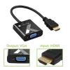 Techly HDMI į VGA adapteris, juodas, 0,1 m, 1920x1200, 60 Hz