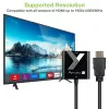 Techly HDMI į VGA adapteris, juodas, 0,1 m, 1920x1200, 60 Hz