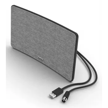 Vidinė televizijos antena Hama Fabric Design juoda pilka USB 2 m