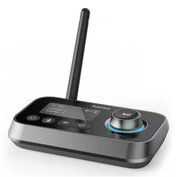Belaidis garso siųstuvas/imtuvas HAMA Link.it duo 3,5 mm, Bluetooth, 10 m atstumas, USB maitinimas, juodas