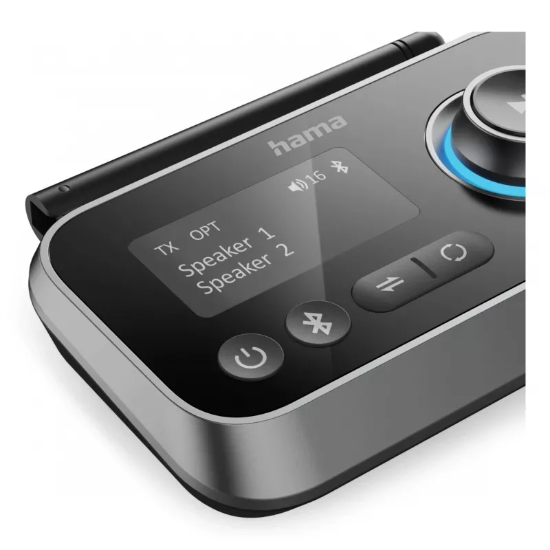 Belaidis garso siųstuvas/imtuvas HAMA Link.it duo 3,5 mm, Bluetooth, 10 m atstumas, USB maitinimas, juodas