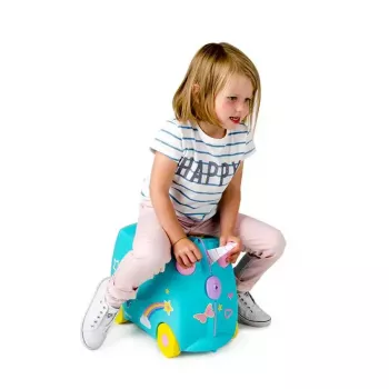 Trunki Una the Unicorn vaikiškas lagaminas 18L rožinė/turkio/geltona