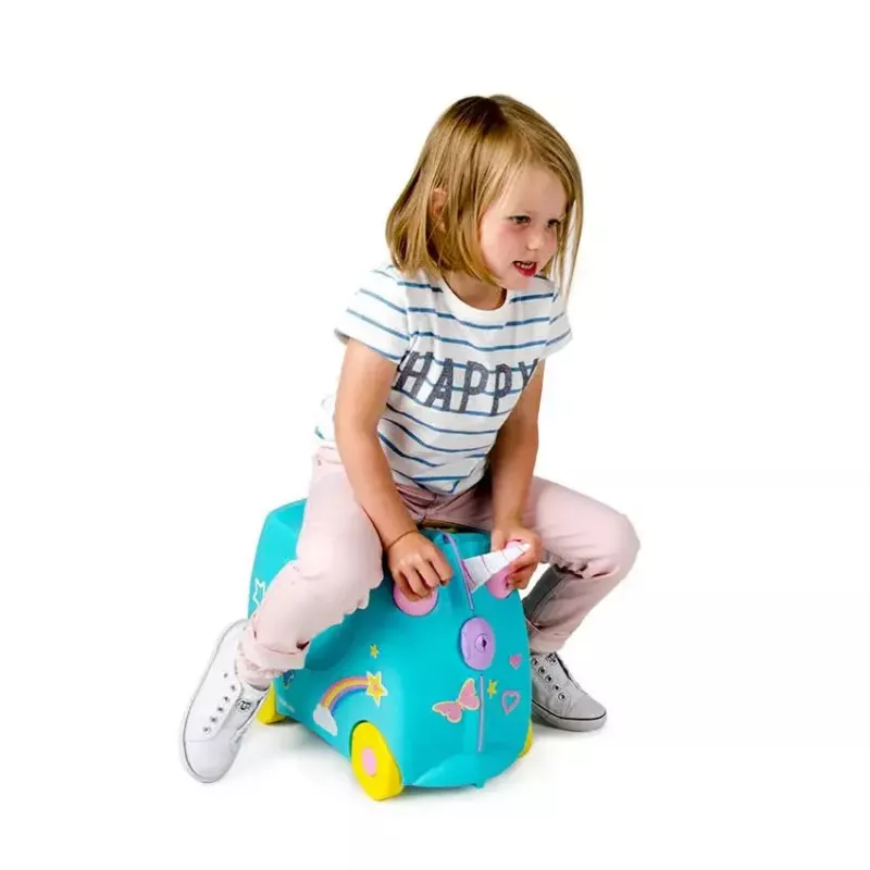 Trunki Una the Unicorn vaikiškas lagaminas 18L rožinė/turkio/geltona