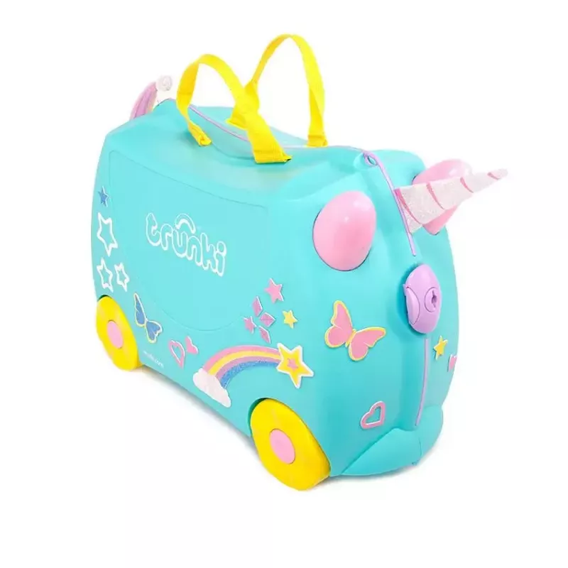 Trunki Una the Unicorn vaikiškas lagaminas 18L rožinė/turkio/geltona