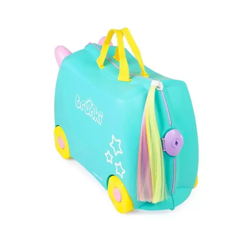 Trunki Una the Unicorn vaikiškas lagaminas 18L rožinė/turkio/geltona