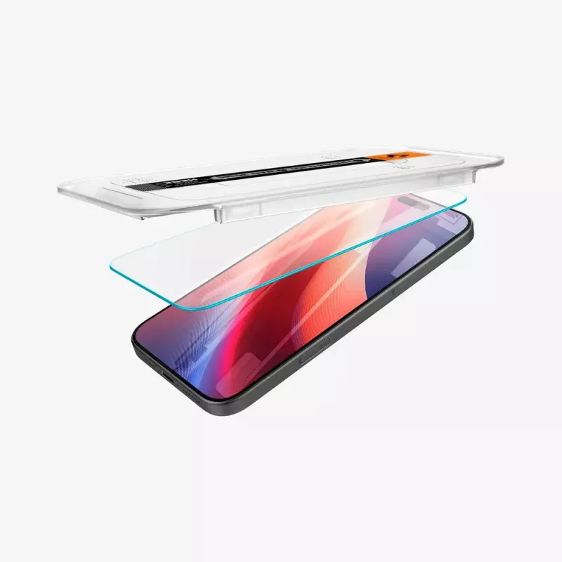 Apsauginis stiklas Spigen GLAS.tR EZ Fit Apple iPhone 16 Pro grūdintas stiklas skaidrus 2 vnt.