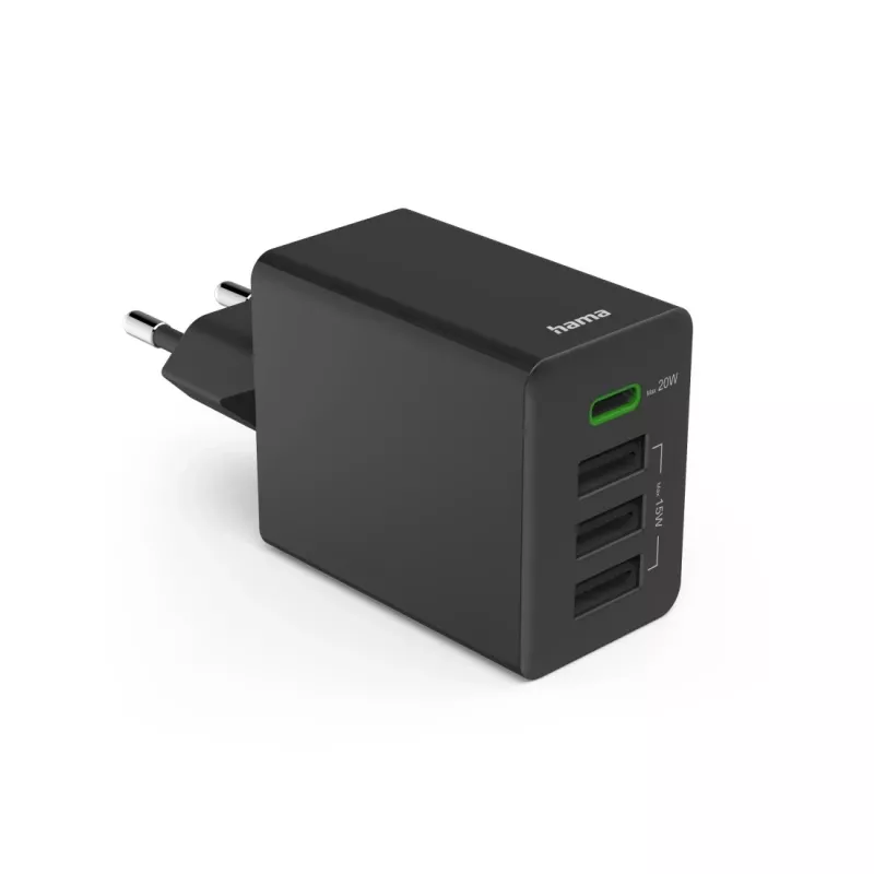 Hama 00201990 sieninis greitasis USB-C įkroviklis 35 W, juodas