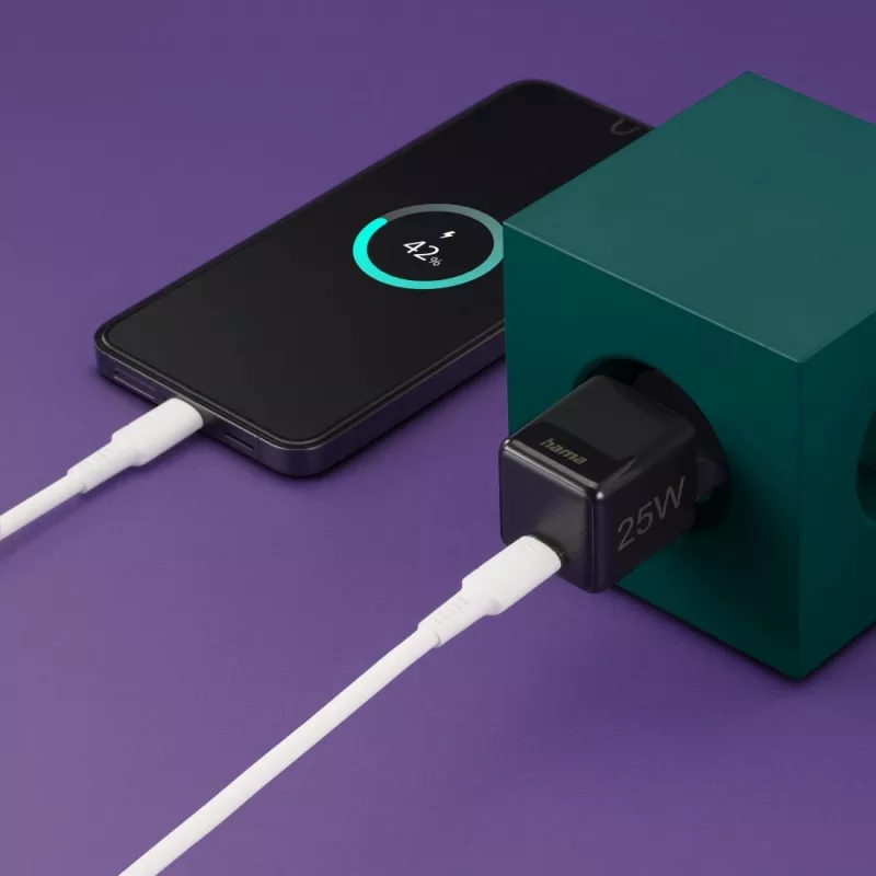 Hama 00201985 sieninis greitkroviklis 25 W USB-C juodas