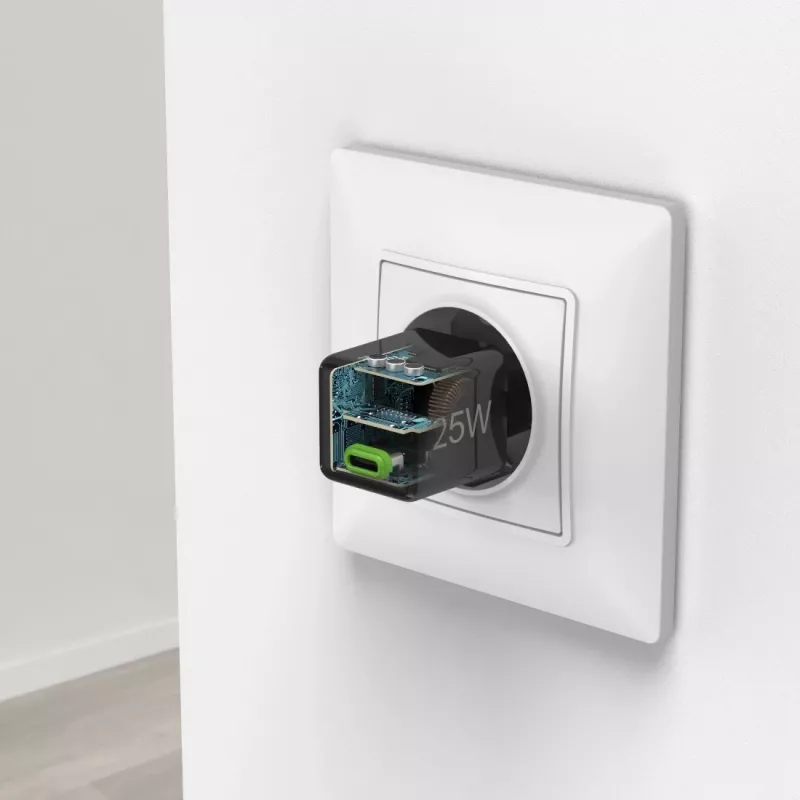 Hama 00201985 sieninis greitkroviklis 25 W USB-C juodas
