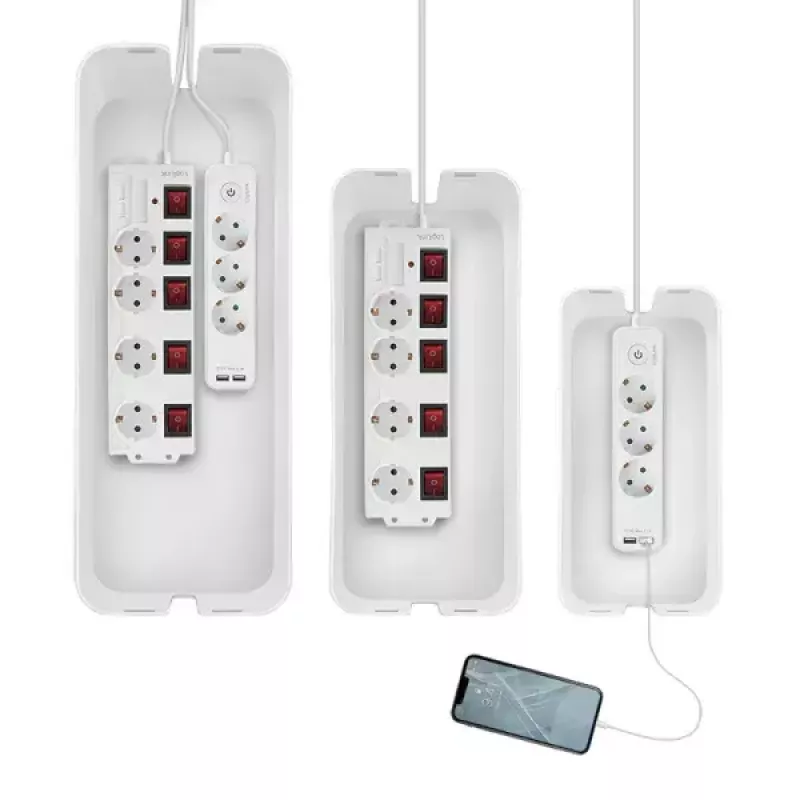 Dėžutė laidams LogiLink KAB0078 Universal White 3 vnt.
