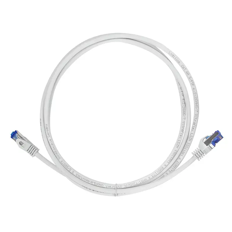 Tinklo kabelis LogiLink C6A022S RJ-45 Cat6a 0,5 m Pilka