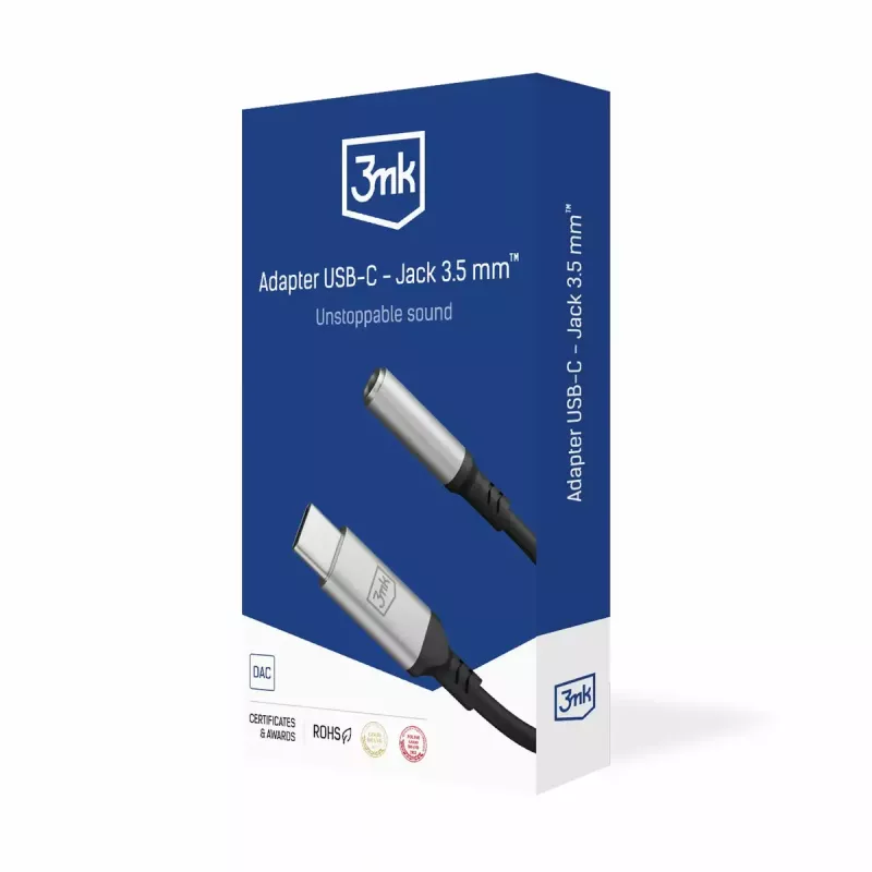 USB-C į 3,5 mm adapterinis kabelis 3MK 3,5 mm 1 vnt.
