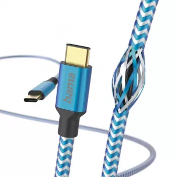 Hama Reflective USB laidas USB 2.0 1,5 m USB-C mėlynas