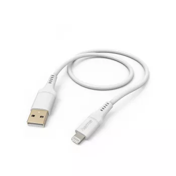 Hama Flexible Cable 1,5 m Baltas Lightning – USB A 2,4 A lankstus laidas