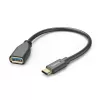 Hama 00201605 OTG USB adapterio kabelis, USB-C kištukas į USB-A lizdą, USB 3.2, 5 Gbit/s, 0,15 m, juodas