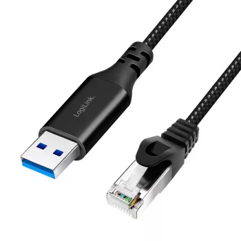 Tinklo kabelis LogiLink CU0400 RJ-45 Cat6 1 m Juodas