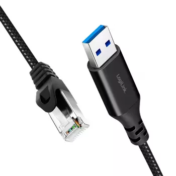 Tinklo kabelis LogiLink CU0402 RJ-45 Cat6 2 m juodas