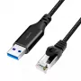 Tinklo kabelis LogiLink CU0407 RJ-45 Cat6 15 m Juodas