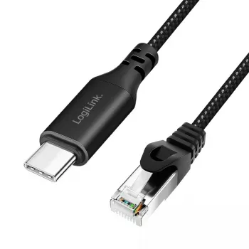 Tinklo kabelis LogiLink CU0410 RJ-45 Cat6 1 m Juodas