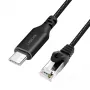 Tinklo kabelis LogiLink CU0411 Cat6 S/FTP 1,5 m USB-C (C/M) – RJ45 (M)