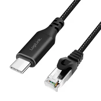 Tinklo kabelis LogiLink CU0412 RJ-45 Cat6 2 m Juodas