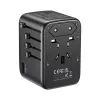 Universalus kelioninis adapteris UNITEK P1122ABK01 20W PD+QC juodas
