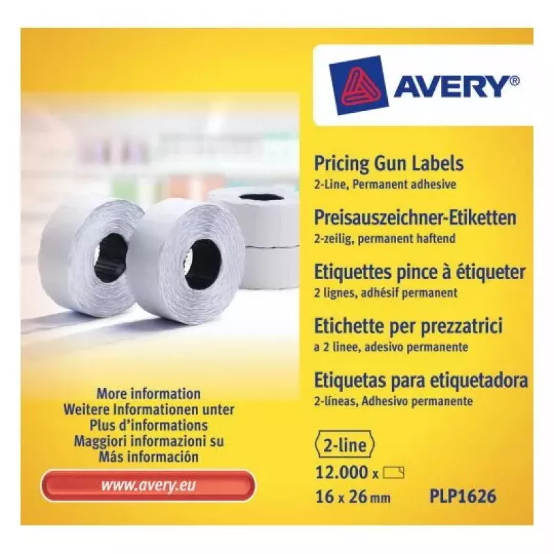 Lipnios etiketės kainų žymėjimui Avery PLP1626