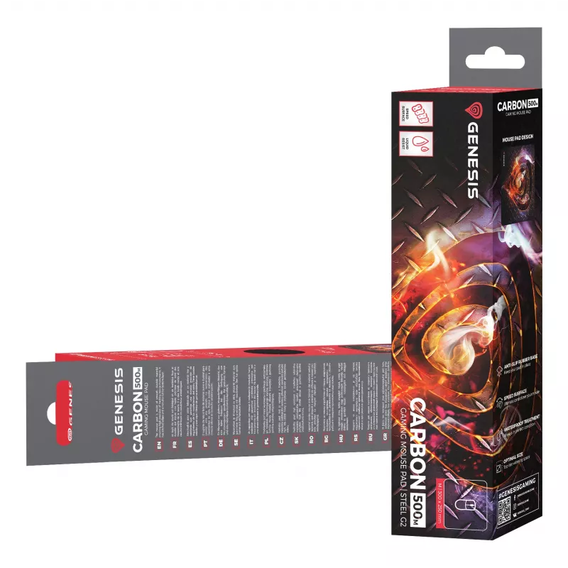 Pelėdas GENESIS Carbon 500 M Steel G2, 300x250 mm, spalvotas