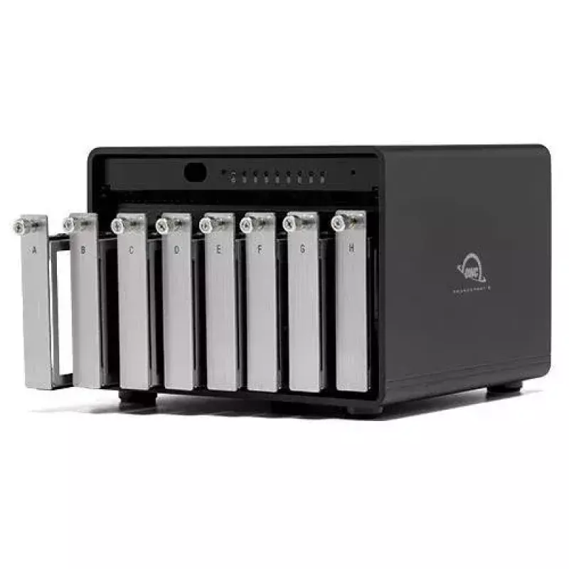OWC ThunderBay 8 darbalaukio diskų masyvas, juodas, 8 diskų lizdai, HDD/SSD